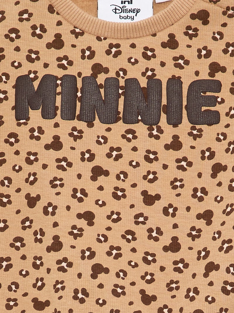 Sweat 'Minnie' 'Disney' com folhos nos ombros Bege - Kiabi