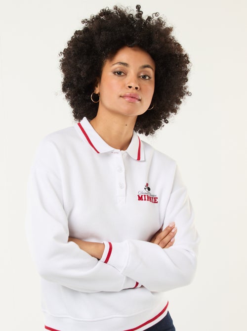 Sweat 'Minnie' 'Disney' com gola polo abotoada - Kiabi