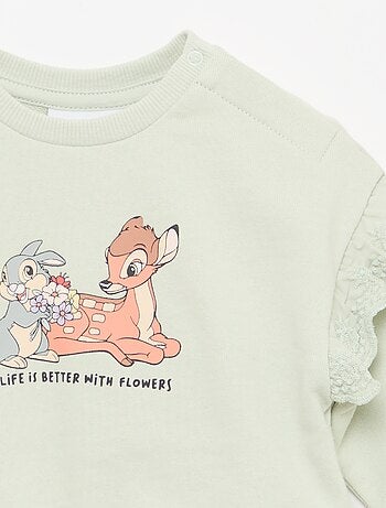 Sweat 'Minnie' 'Disney' de manga comprida com folhos bordados