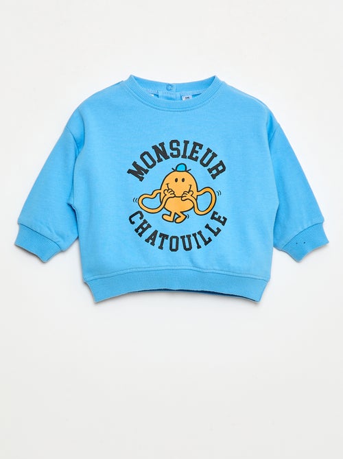 Sweat 'Monsieur Madame' em moletom cardado macio e quente - Kiabi