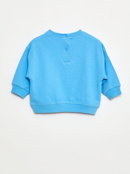 Sweat 'Monsieur Madame' em moletom cardado macio e quente - Kiabi