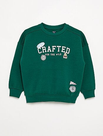 Sweat oversize com múltiplos patches