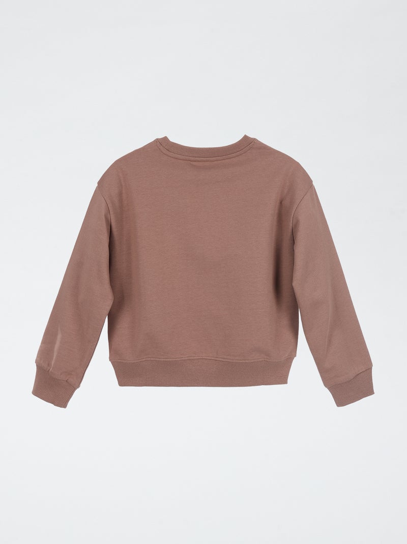 Sweat Patrulha Pata de manga comprida Castanho - Kiabi