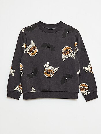 Sweat 'Patrulha Pata' Halloween em moletom com padrão