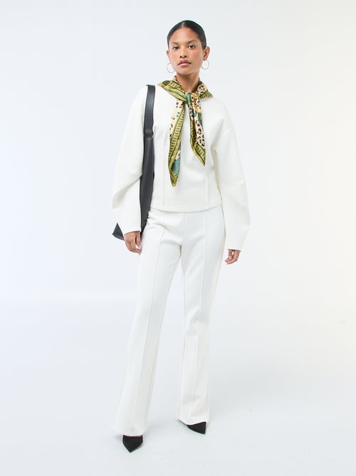 Sweat peplum com gola redonda - Kiabi