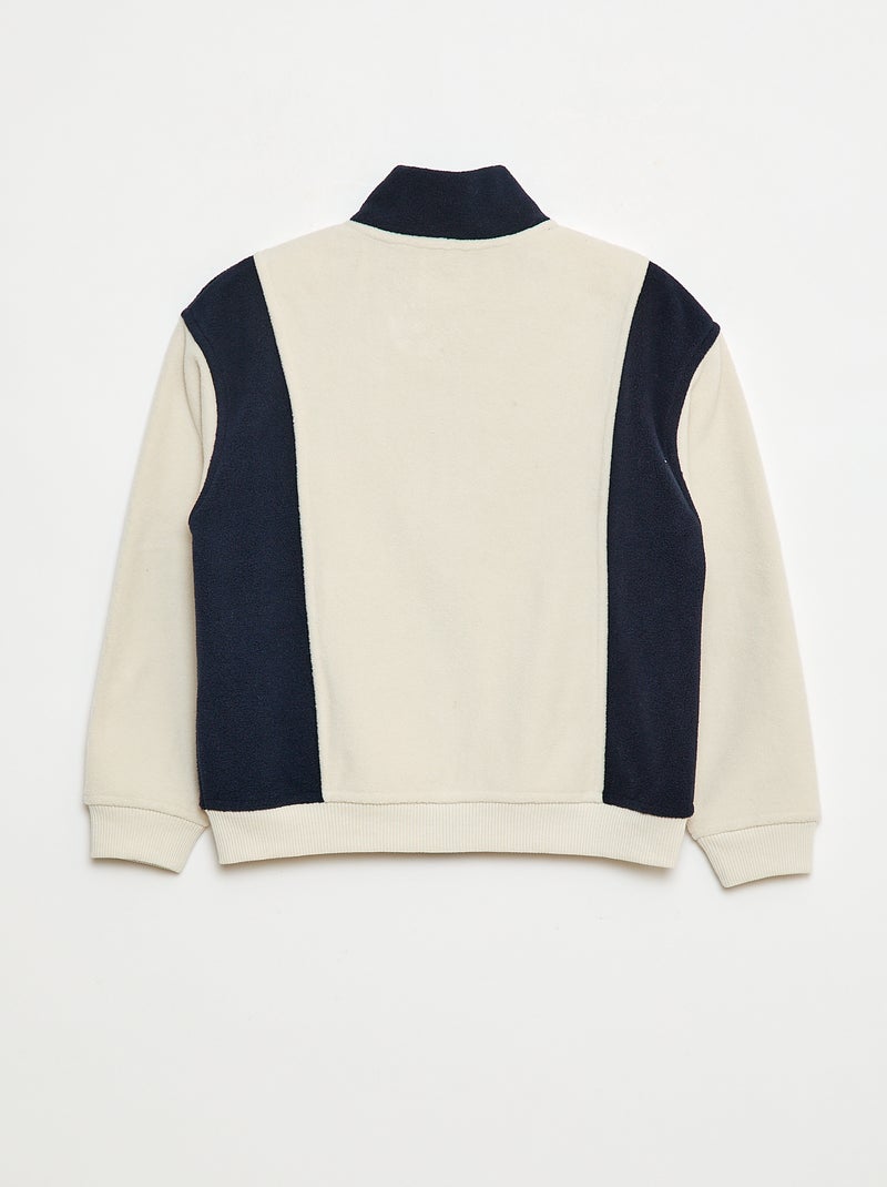 Sweat polar folgado Bege - Kiabi