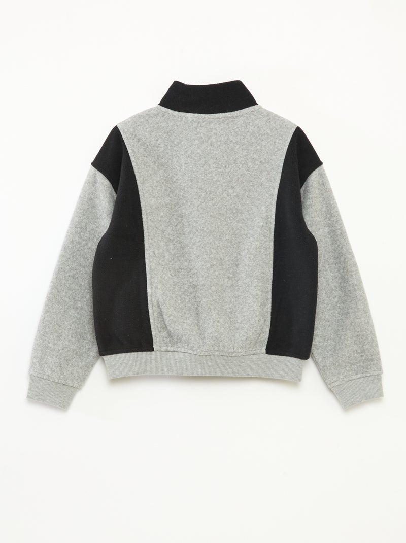 Sweat polar folgado Cinza - Kiabi