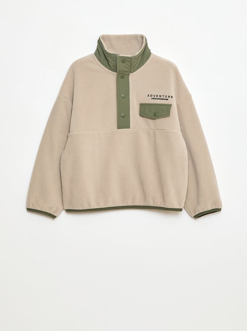 Sweat polar gola alta - Kiabi