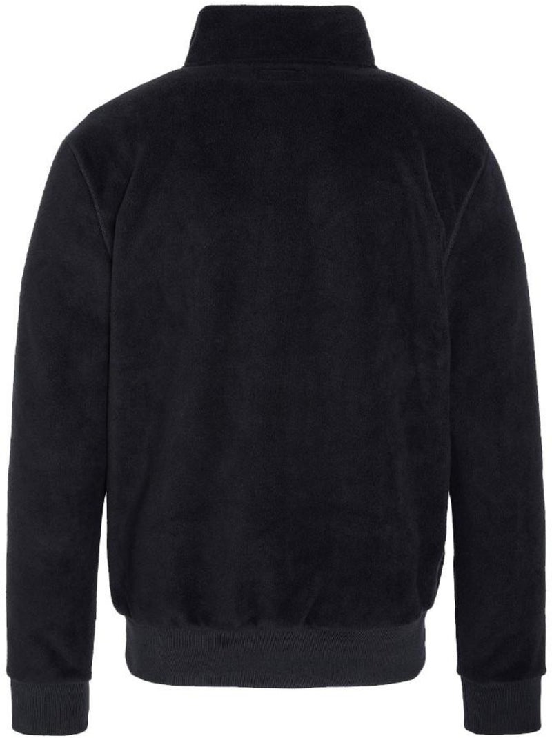 Sweat Polar Preto de Homem com Meio Fecho Schott Preto - Kiabi