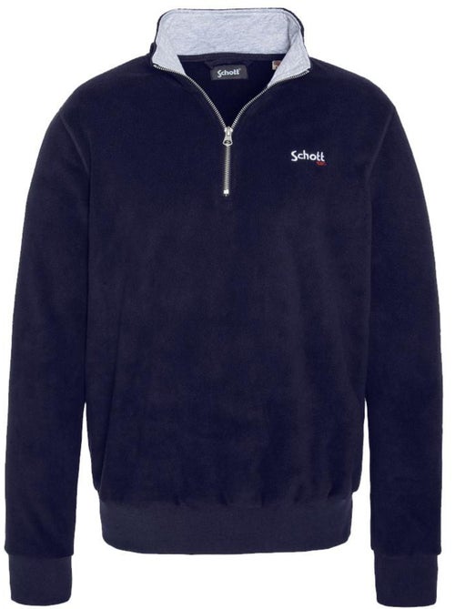 Sweat polar schott de homem com meio fecho - Kiabi Sweat polar schott de homem com meio fecho - Kiabi