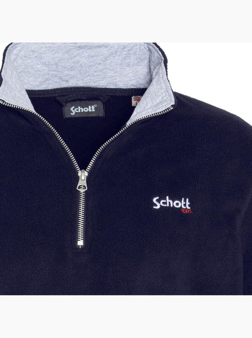 Sweat polar schott de homem com meio fecho - Kiabi Sweat polar schott de homem com meio fecho - Kiabi