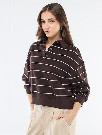 Sweat Polo às Riscas