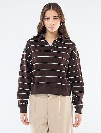 Sweat Polo às Riscas