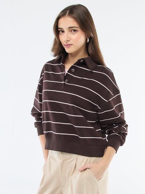 Sweat Polo às Riscas - Kiabi