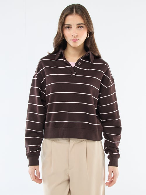 Sweat Polo às Riscas - Kiabi