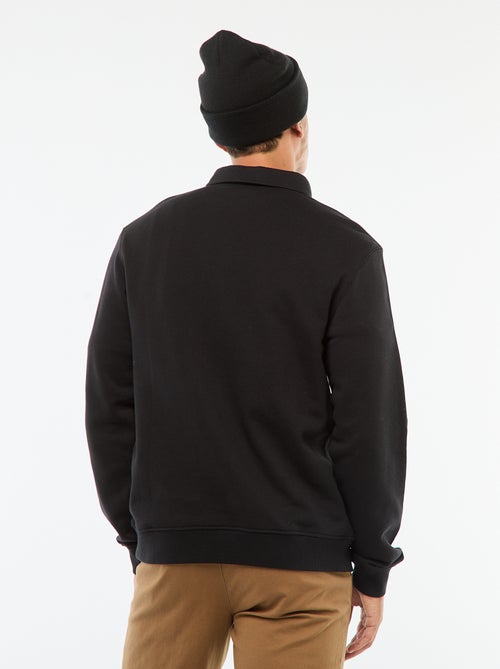 Sweat polo liso de mangas compridas - Kiabi