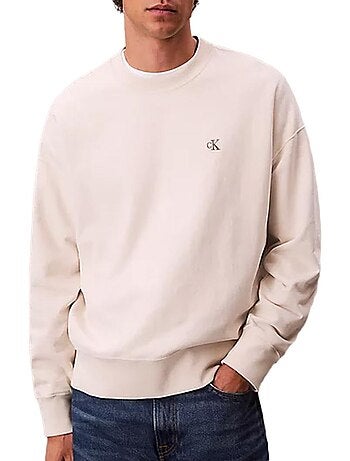 Sweat Premium Bege Calvin Klein Jeans para Homem