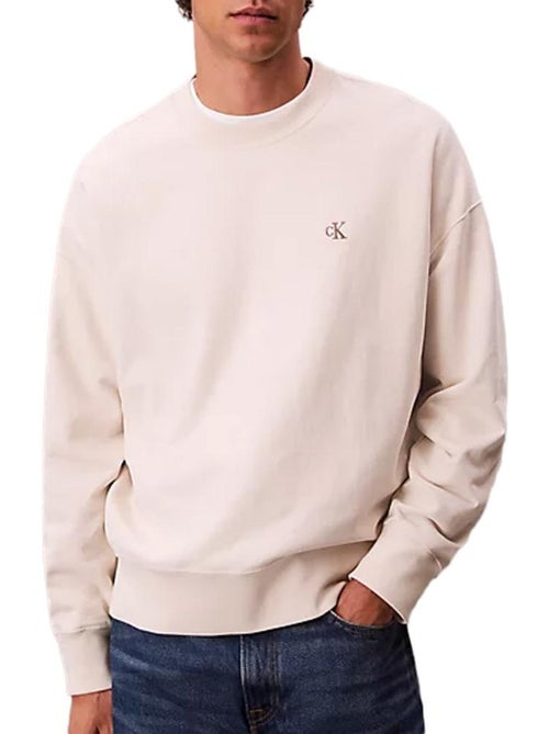 Sweat premium bege calvin klein jeans para homem - Kiabi Sweat premium bege calvin klein jeans para homem - Kiabi