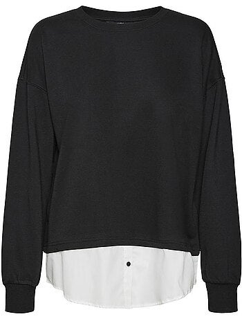 Sweat Preto Feminino Vero Moda Yoyo