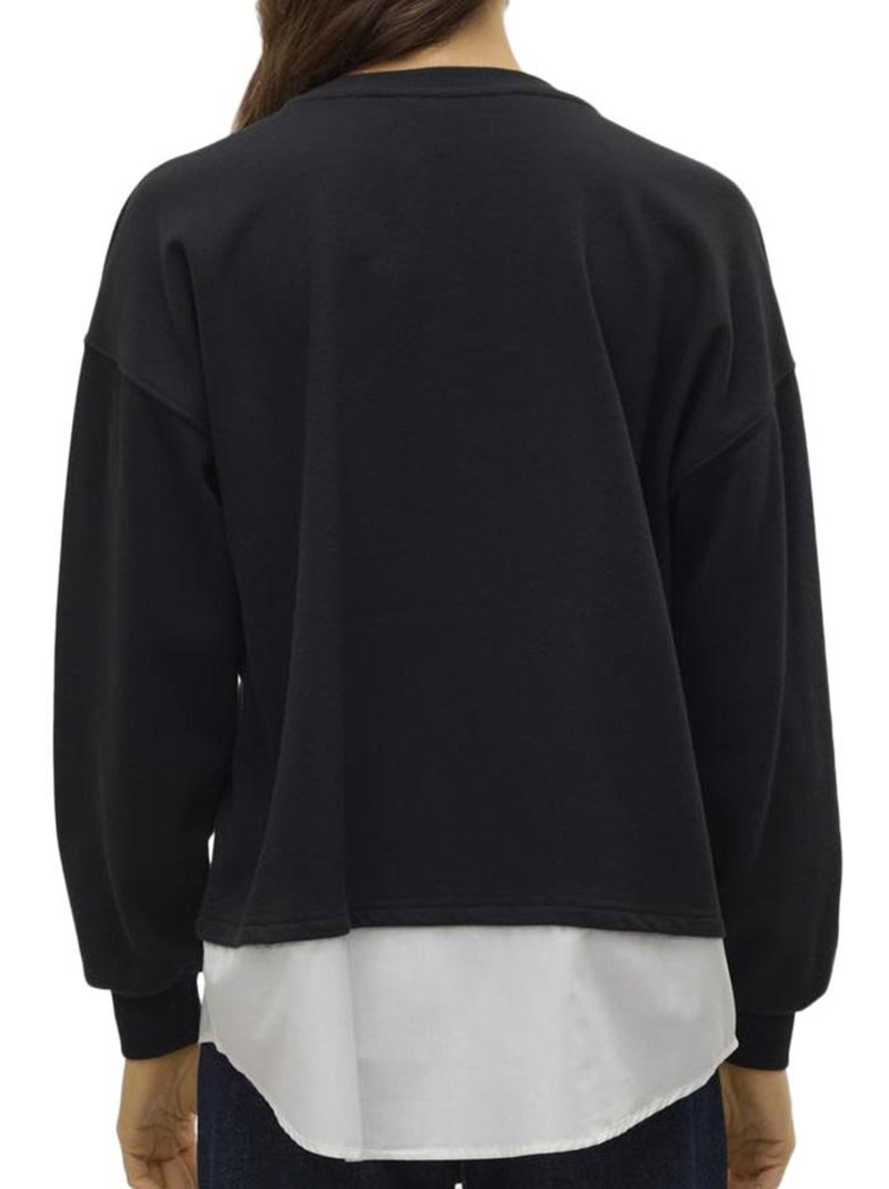 Sweat Preto Feminino Vero Moda Yoyo Preto - Kiabi