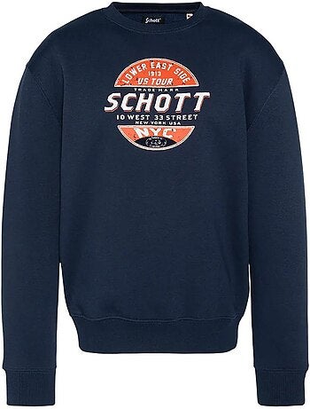 Sweat schott marine para homem com estampado