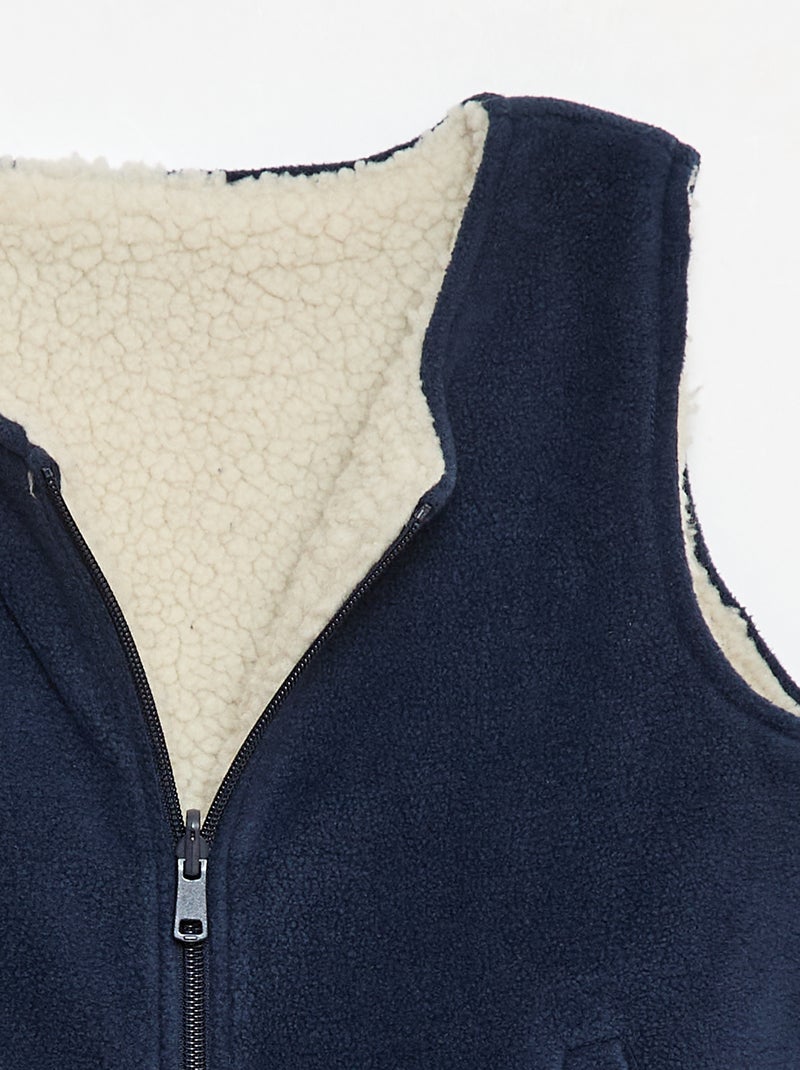 Sweat sem mangas reversível Azul - Kiabi