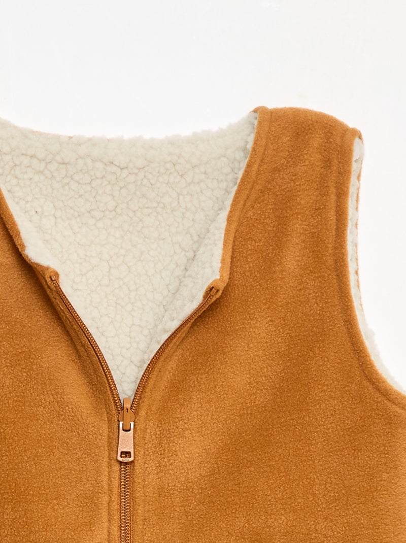 Sweat sem mangas reversível Castanho - Kiabi