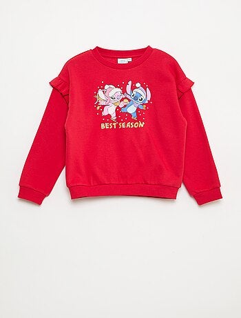 Sweat 'Stitch' 'Disney' com folhos nas mangas