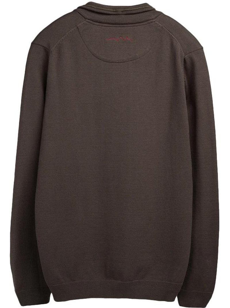 Sweat teddy smith marty 2 com fecho 1/4 para homem castanho escuro Castanho-capuccino - Kiabi