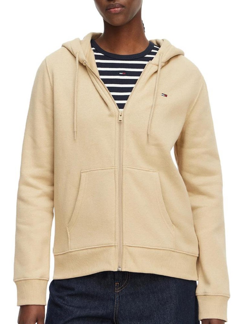 Sweat Tommy Hilfiger Bege de Mulher com Bandeira Bege - Kiabi