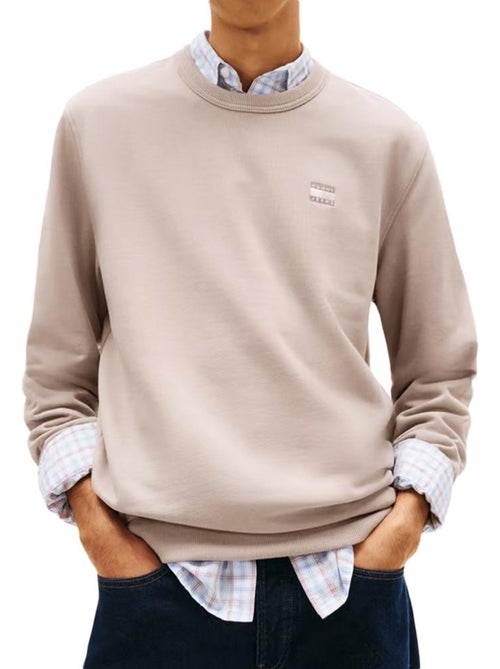 Sweat tommy hilfiger bege para homem com badges - Kiabi Sweat tommy hilfiger bege para homem com badges - Kiabi