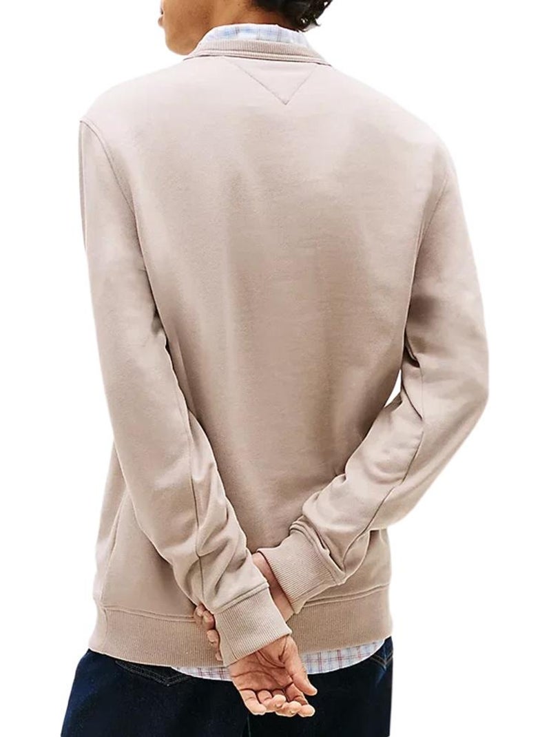 Sweat tommy hilfiger bege para homem com badges Bege - Kiabi