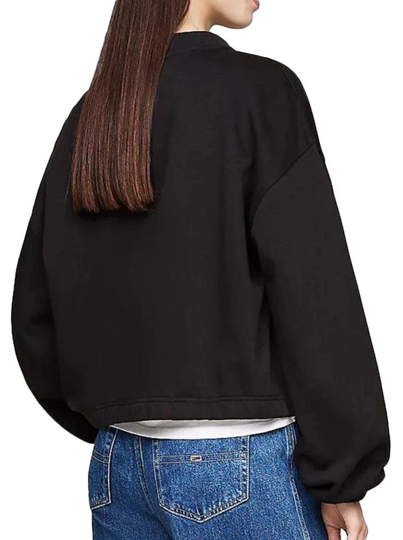 Sweat Tommy Hilfiger de Mulher com Fecho 1/4 Preto DW0DW18775 Preto - Kiabi
