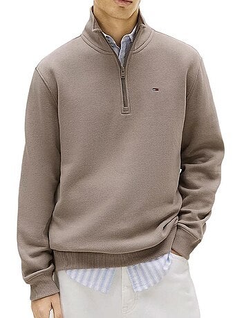 Sweat tommy hilfiger fleece cinzento/taupe para homem