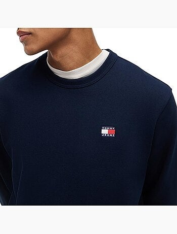 Sweatshirt Tommy Hilfiger Preto para Homem com Emblema