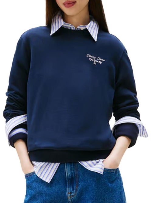 Sweat Tommy Hilfiger Marine para Mulher 21960 - Kiabi Sweat Tommy Hilfiger Marine para Mulher 21960 - Kiabi