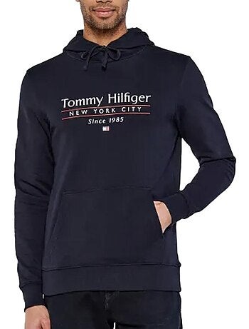 Sweat tommy hilfiger masculino marine com logótipo central