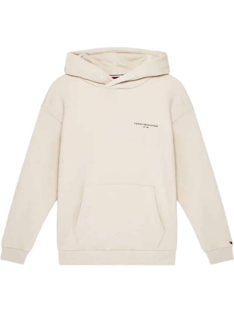 Sweat Tommy Hilfiger Mini Corp Hoodie Cru para Rapaz Ecru - Kiabi