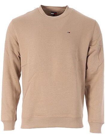 Sweat Tommy Hilfiger Reg Flag Crew Bege Violeta para Homem