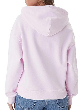Sweat tommy hilfiger rosa com badges para mulher