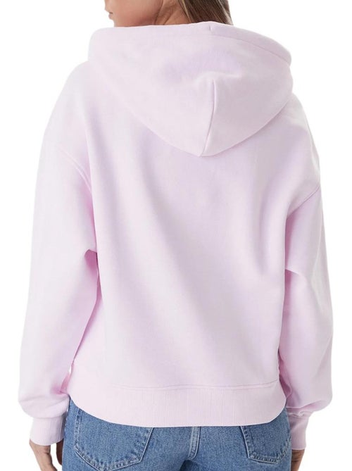 Sweat tommy hilfiger rosa com badges para mulher - Kiabi