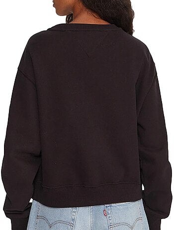 Sweat Tommy Hilfiger Script Preto para Mulher