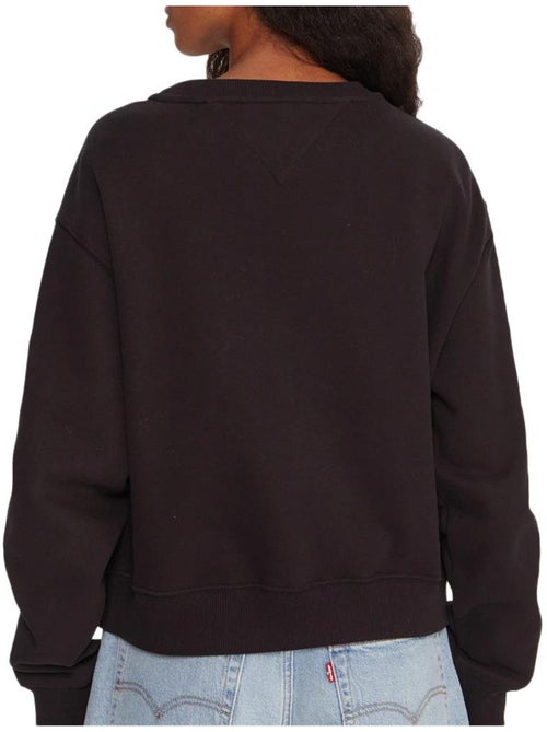 Sweat Tommy Hilfiger Script Preto para Mulher - Kiabi Sweat Tommy Hilfiger Script Preto para Mulher - Kiabi