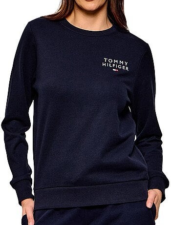 Sweat tommy hilfiger track para mulher azul-marinho