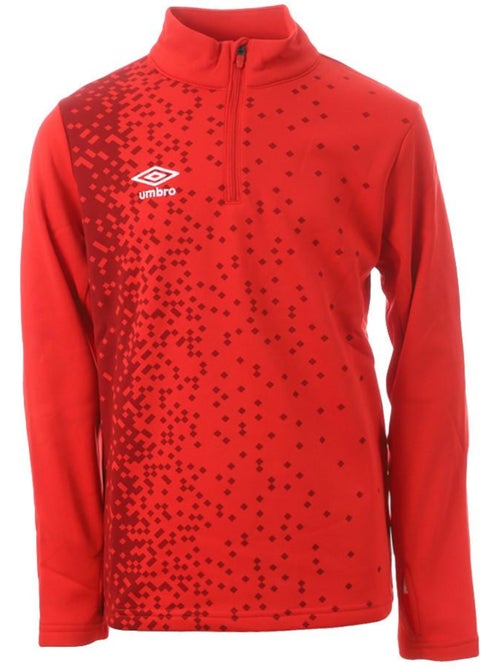 Sweat umbro 1/2 fecho vermelho para criança 570330 - Kiabi