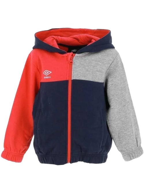 Sweat umbro gam net com fecho para rapaz - marinho/vermelho/cinzento - Kiabi