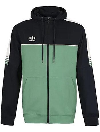 Sweat Umbro Grass para Homem com Capuz Preto e Verde