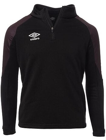 Sweat umbro para menino preto/verde para futebol