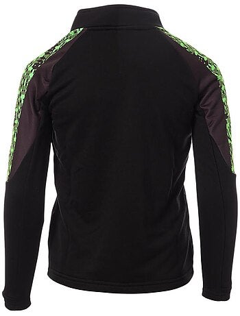 Sweat umbro para menino preto/verde para futebol