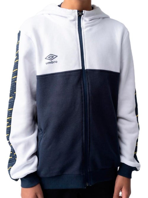 Sweat umbro para rapaz branco/marinho 1550 - Kiabi